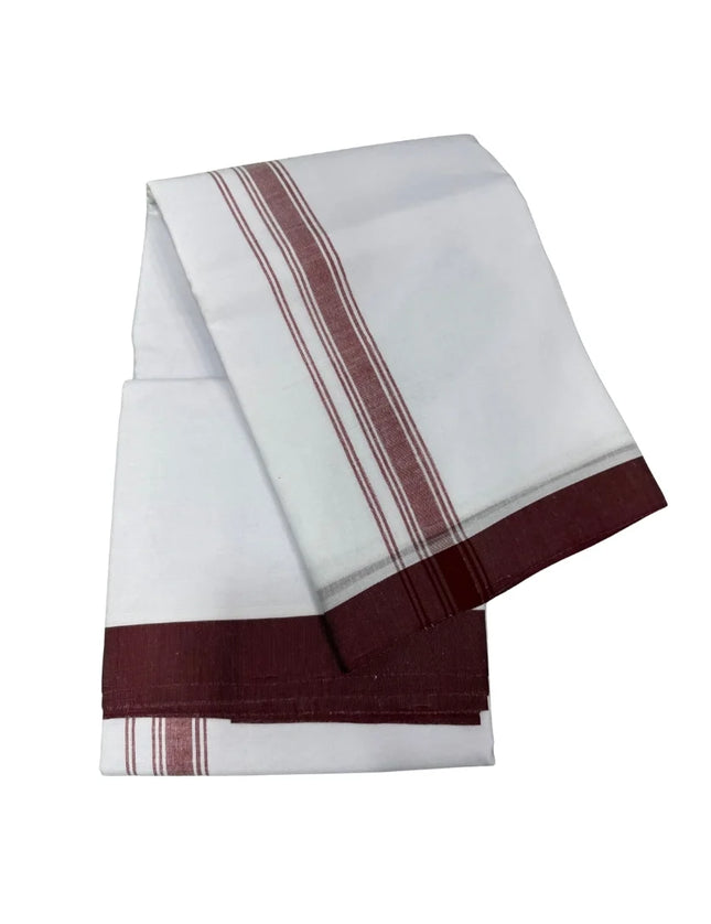 Men Cotton 1 Inch Plain Panchakacham Dhoti 9x5