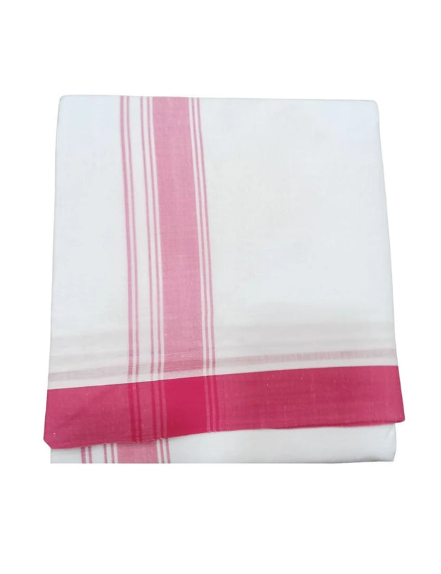 Men Cotton 1 Inch Plain Panchakacham Dhoti 9x5