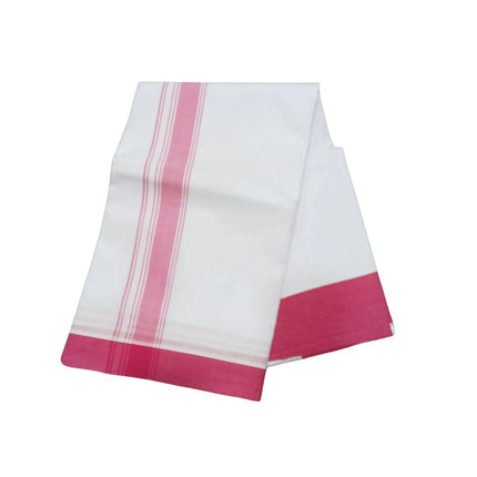 Men Cotton 1 Inch Plain Panchakacham Dhoti 9x5