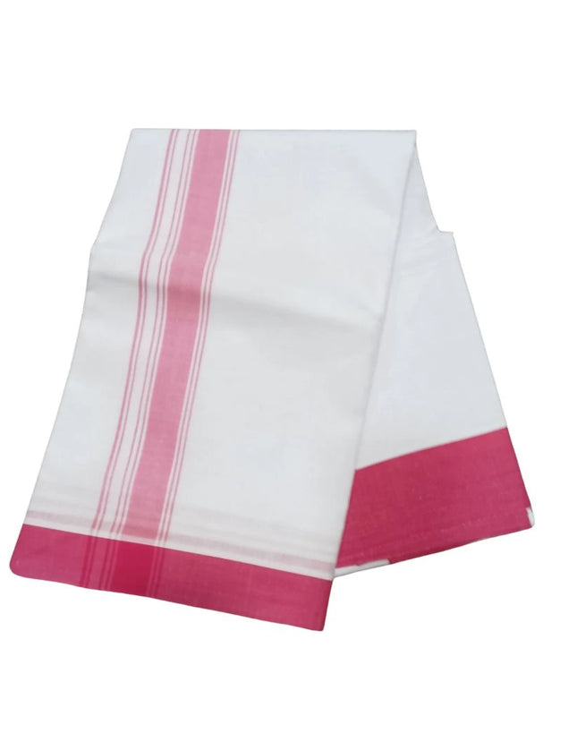 Men Cotton 1 Inch Plain Panchakacham Dhoti 9x5