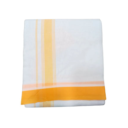 Men Cotton 1 Inch Plain Panchakacham Dhoti 9x5