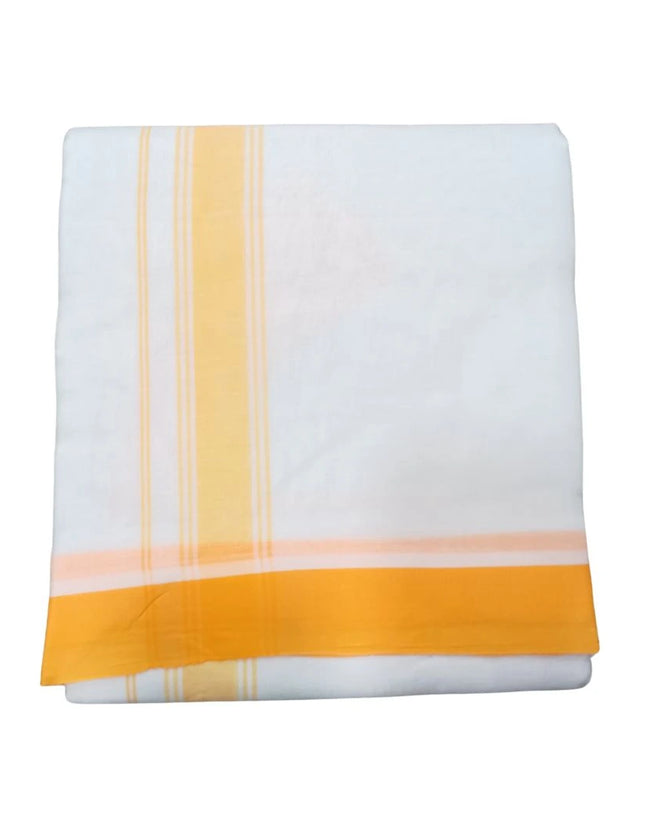 Men Cotton 1 Inch Plain Panchakacham Dhoti 9x5