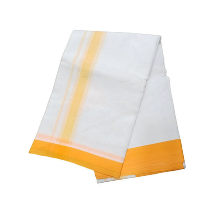 Men Cotton 1 Inch Plain Panchakacham Dhoti 9x5