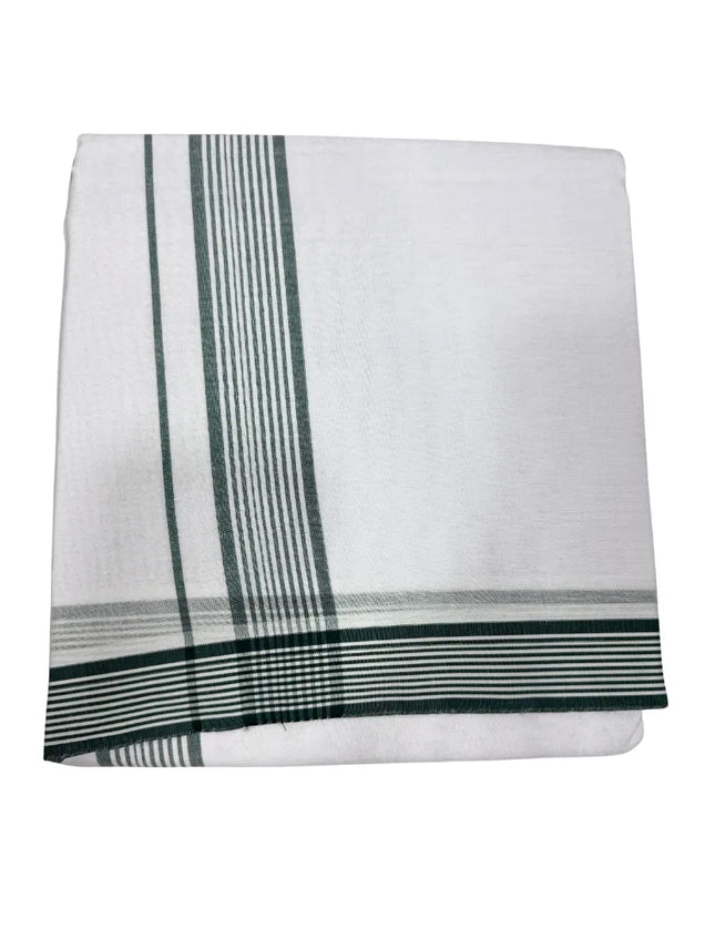 Men Cotton 1 Inch White Seer Panchakacham Dhoti-9x5
