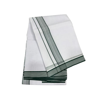 Men Cotton 1 Inch White Seer Panchakacham Dhoti-9x5