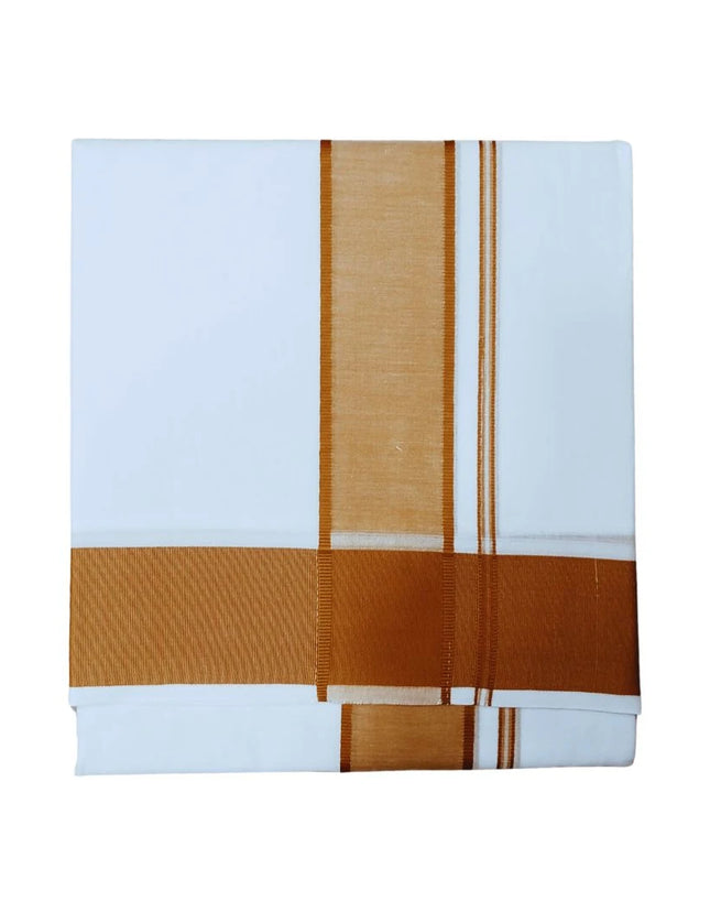 Men Cotton 2INCH Thillana Double Dhoti- 3.66m