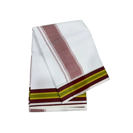 Men Cotton 2 Inch 2 Colour Fancy Panchakacham Dhoti 9x5