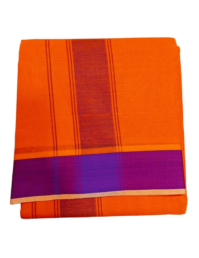 Men Cotton 2 Inch Thillana Colour Panchakacham Dhoti- 9x5