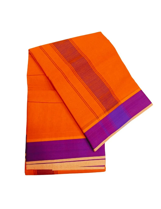 Men Cotton 2 Inch Thillana Colour Panchakacham Dhoti- 9x5
