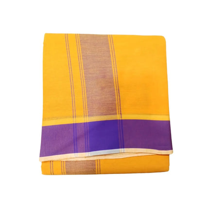 Men Cotton 2 Inch Thillana Colour Panchakacham Dhoti- 9x5