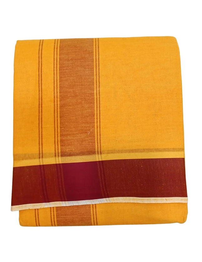 Men Cotton 2 Inch Thillana Colour Panchakacham Dhoti- 9x5