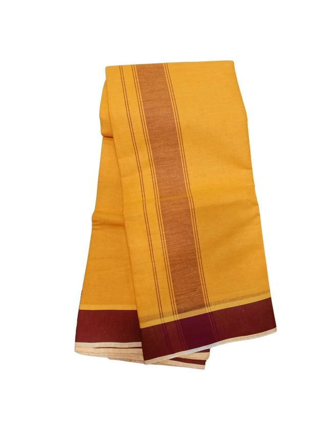 Men Cotton 2 Inch Thillana Colour Panchakacham Dhoti- 9x5