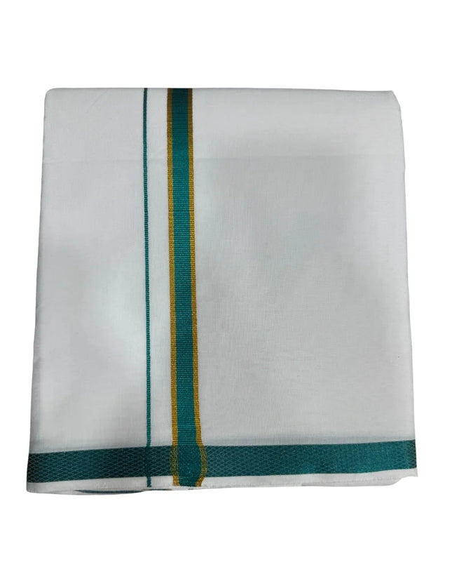 Men Cotton 30K Jari Colour Panchakacham Dhoti-9x5