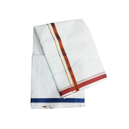 Men Cotton 30K Jari Colour Panchakacham Dhoti-9x5