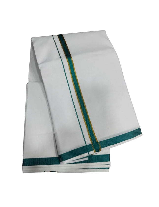 Men Cotton 30K Jari Colour Panchakacham Dhoti-9x5