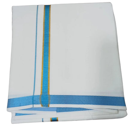 Men Cotton 30K Jari Colour Panchakacham Dhoti-9x5