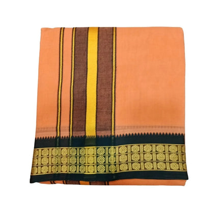Men Cotton 3 Muthu Colour Panchakacham Dhoti- 10x6