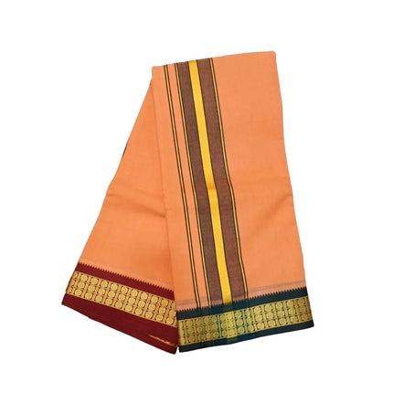 Men Cotton 3 Muthu Colour Panchakacham Dhoti- 10x6