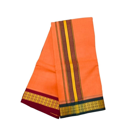 Men Cotton 3 Muthu Colour Panchakacham Dhoti- 10x6