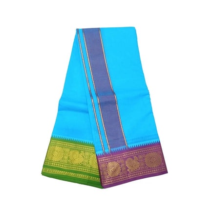 Men Cotton 5INCH Jaquard colour.panchakacham Dhoti- 10x6