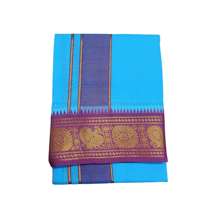 Men Cotton 5 Inch Jacquard colour.panchakacham Dhoti- 9x5