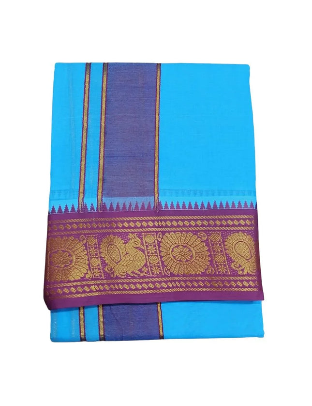 Men Cotton 5 Inch Jacquard colour.panchakacham Dhoti- 9x5