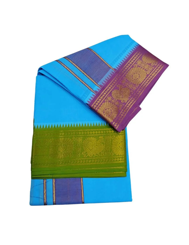 Men Cotton 5 Inch Jacquard colour.panchakacham Dhoti- 9x5