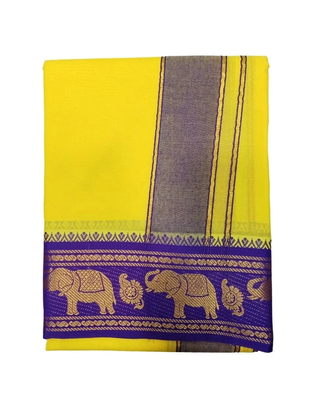 Men Cotton 5 Inch Jacquard colour.panchakacham Dhoti- 9x5