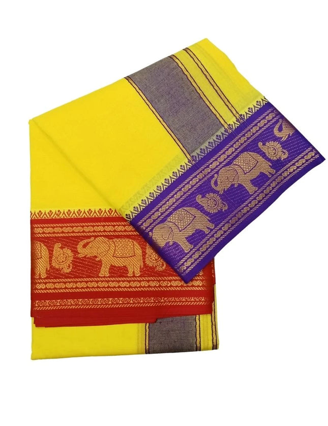Men Cotton 5 Inch Jacquard colour.panchakacham Dhoti- 9x5