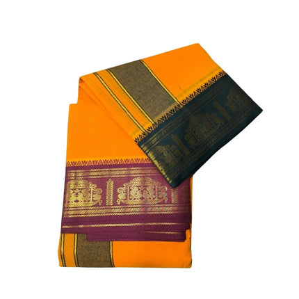 Men Cotton 5 Inch Jaquard KM Colour Panchakacham Dhoti- 10x6