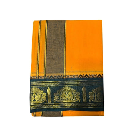 Men Cotton 5 Inch Jaquard KM Colour Panchakacham Dhoti- 10x6
