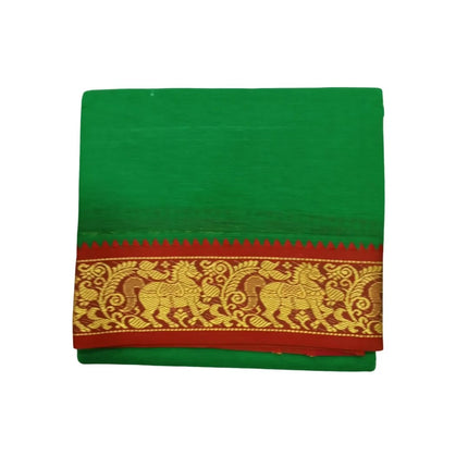 Men Cotton Colour Jaquard Nagari Panchakacham Dhoti- 9x5