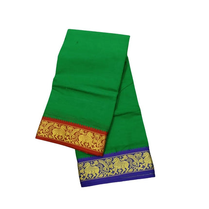 Men Cotton Colour Jaquard Nagari Panchakacham Dhoti- 9x5