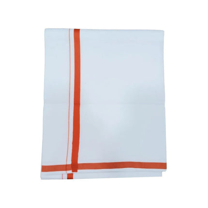 Men Cotton Gundanju Bleached Double Dhoti- 3.60m