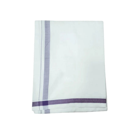 Men Cotton Gundanju Border Single Dhoti- 2M