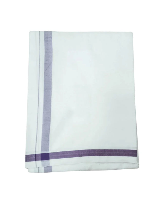 Men Cotton Gundanju Border Single Dhoti- 2M