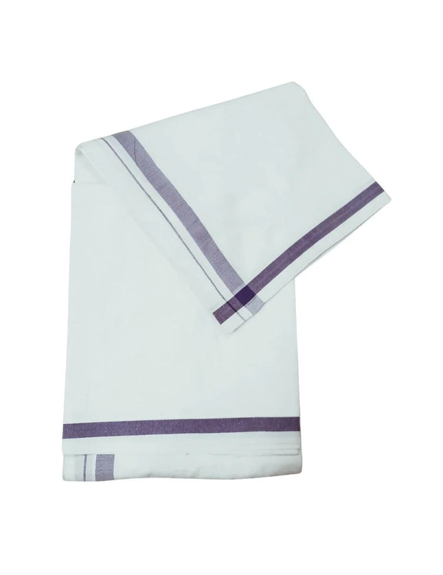 Men Cotton Gundanju Border Single Dhoti- 2M