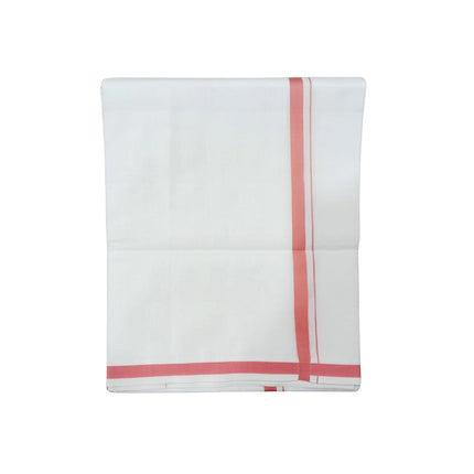 Men Cotton Soft Gundanju Border Single Dhoti- 2M