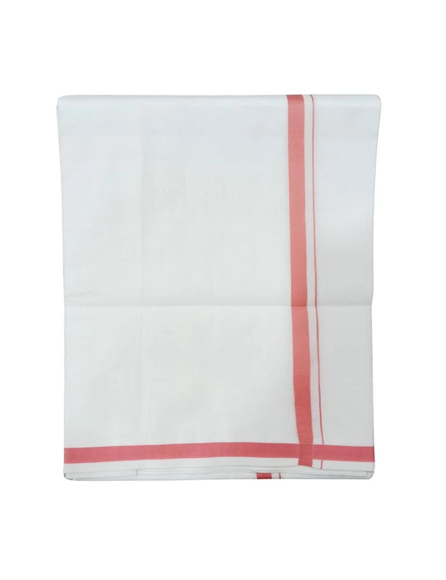 Men Cotton Soft Gundanju Border Single Dhoti- 2M