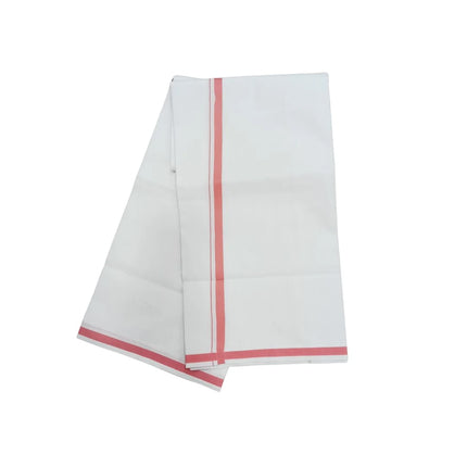 Men Cotton Soft Gundanju Border Single Dhoti- 2M