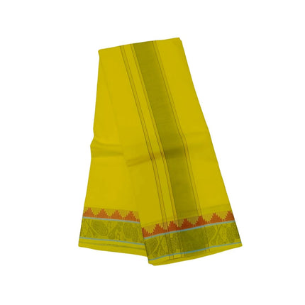 Men Cotton Thread Border Colour Panchakacham Dhoti- 10x6
