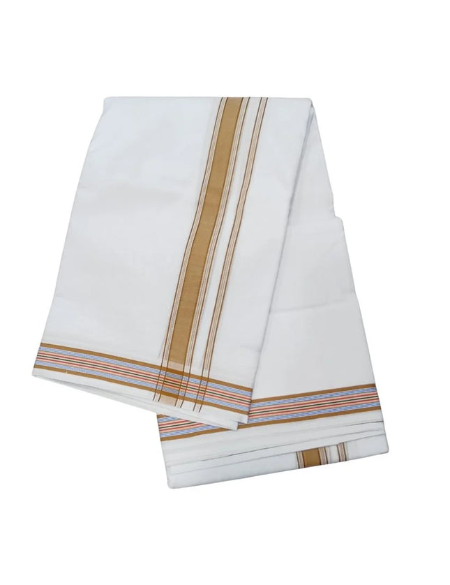 Men Pure Cotton 1INCH Fancy Panchakacham Dhoti- 10x6