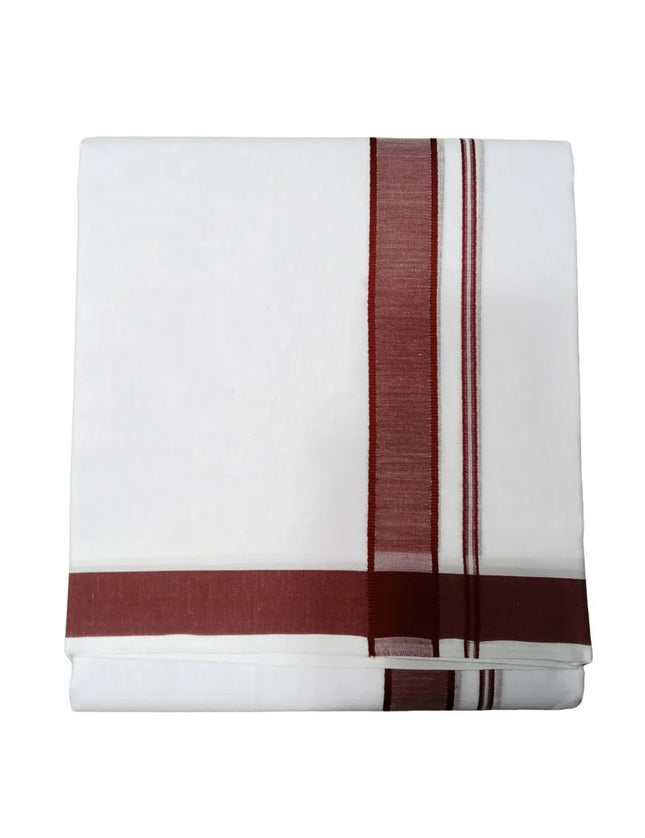 Men Pure Cotton 1 Inch Thillana Panchakacham Dhoti-9x5