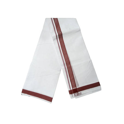 Men Pure Cotton 1 Inch Thillana Panchakacham Dhoti-9x5