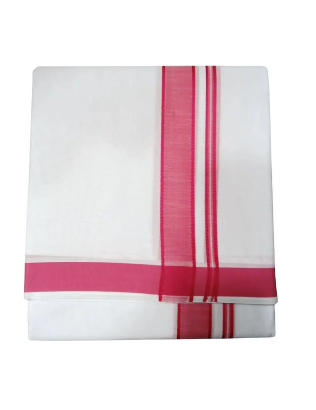 Men Pure Cotton 1 Inch Thillana Panchakacham Dhoti-9x5