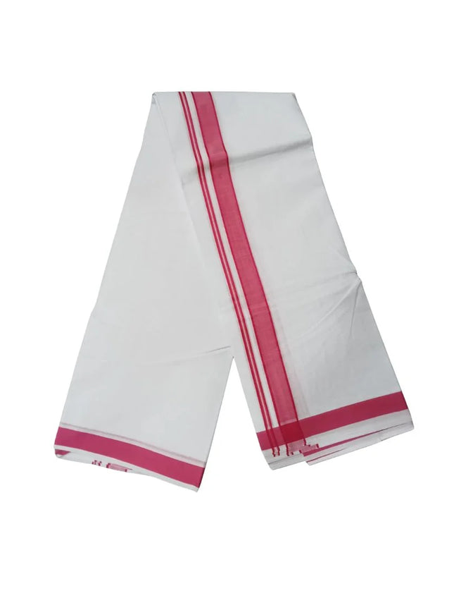 Men Pure Cotton 1 Inch Thillana Panchakacham Dhoti-9x5