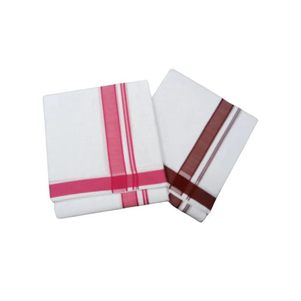 Men Pure Cotton 1 Inch Thillana Panchakacham Dhoti-9x5