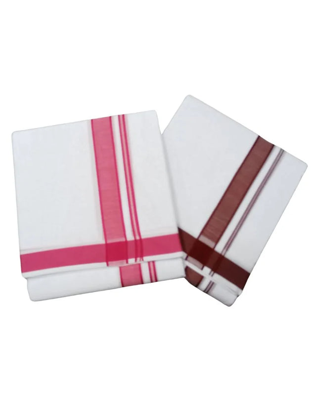 Men Pure Cotton 1 Inch Thillana Panchakacham Dhoti-9x5