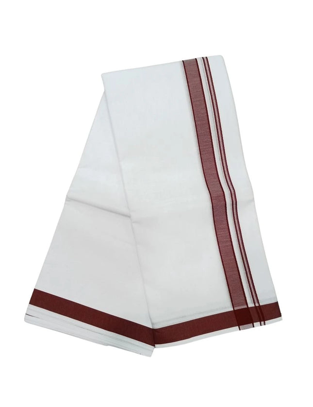 Men Pure Cotton 1 Inch Thillana Panchakacham Dhoti- 10x6