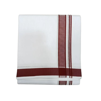 Men Pure Cotton 1 Inch Thillana Panchakacham Dhoti- 10x6